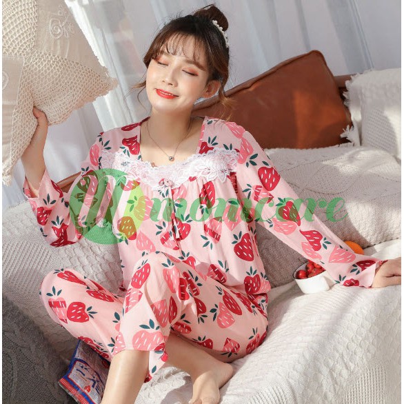[Mới 2021] Bộ đồ bầu Lụa Quảng Châu Siêu Đẹp - Đồ bộ ngủ bà bầu mặc nhà Quần áo thời trang mùa hè cho mẹ giá rẻ Bigsize