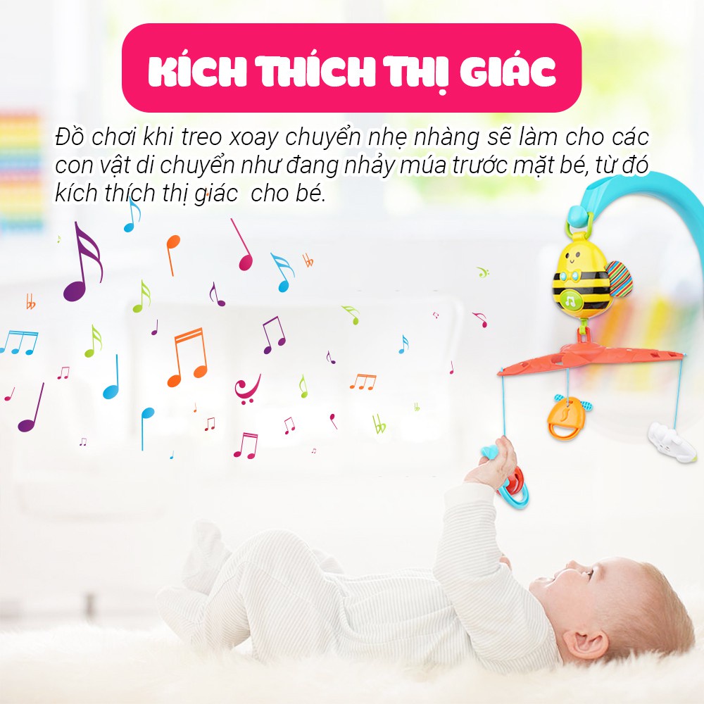 Treo cũi hình động vật có nhạc Winfun 0856