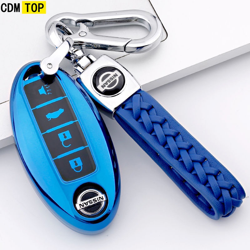 Vỏ TPU Kèm Móc Khóa Điều Khiển Từ Xa Cho Nissan Rogue XTrail T32 T31 Qashqai J11 J10 Kicks Tiida Murano Juke Versa Infiniti