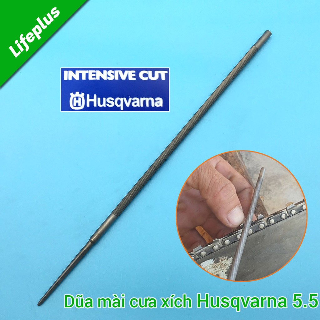 Dũa xích máy cưa Φ5.5 x 200mm Husqvanma, bước xích 404