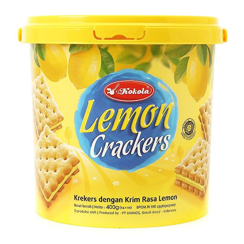 Bánh Cracker Nhân Kem Vị Chanh Kokola 400G (10 Gói x 40G)