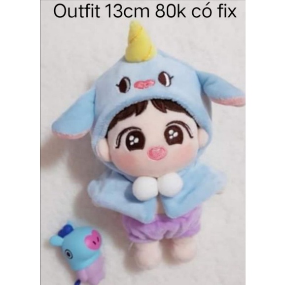 Quần áo cho búp bê 15cm có sẵn