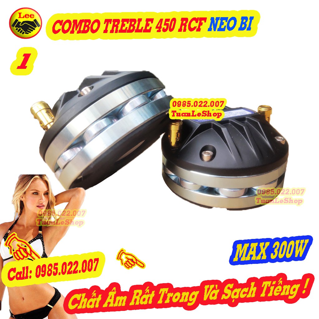 COMBO 2 CỦ LOA TREBLE RCF 450 NEO BI + PHỄU 11X28+BÍCH CHUYỂN+TỤ - TREP 450 RCF NEO BI