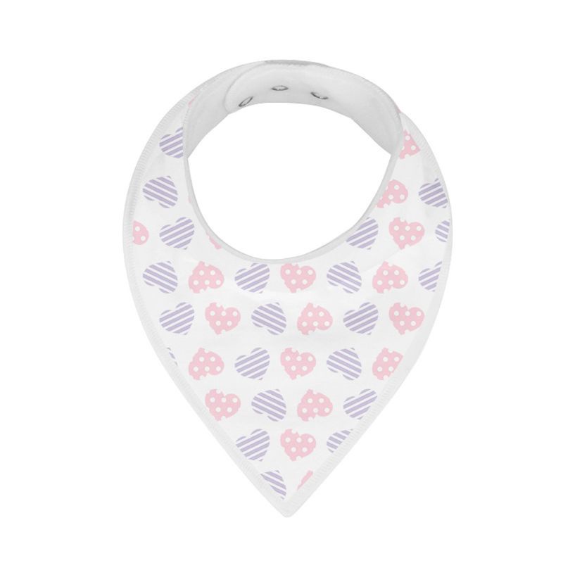 Set 3 Yếm Ăn Cotton Hình Tam Giác Thấm Hút Tốt Dành Cho Em Bé