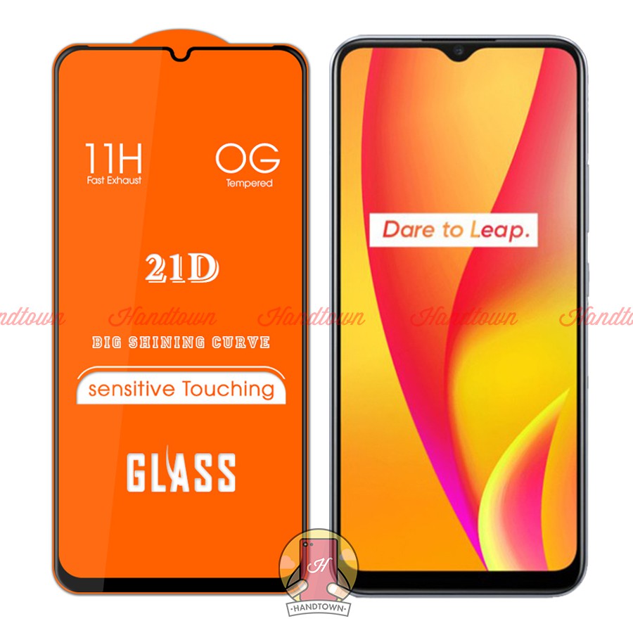 Kính Cường Lực 21D Oppo A35 / Oppo A35s Full Màn Đen Full Keo Chống Trầy Xước Chống Va Đập Bảo Vệ Màn Hình Handtown