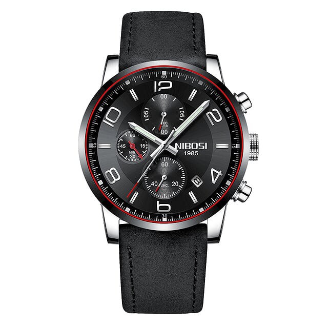 [Tặng vòng tay] Đồng hồ nam NIBOSI chính hãng NI2328.12 Fullbox dây da cao cấp