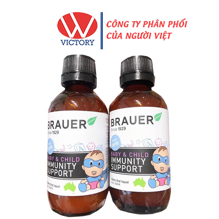 Siro Tăng Sức Đề Kháng Cho Trẻ Brauer Baby And Child Immunity Support - Chai 100ml - VictoryPharmacy