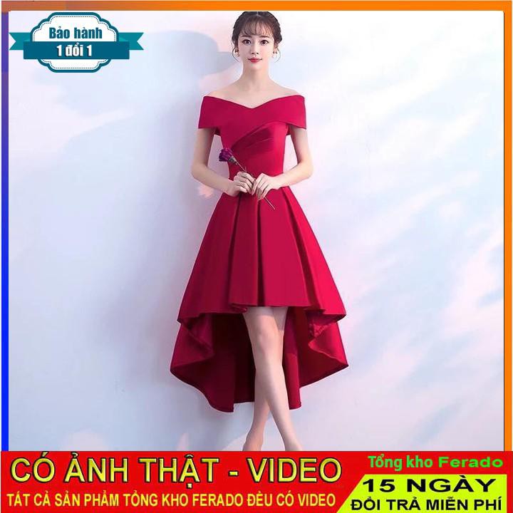 [ xả kho ] MiD Đầm đỏ gấm Hàn V1297 công chúa Mie Design kèm ảnh thật