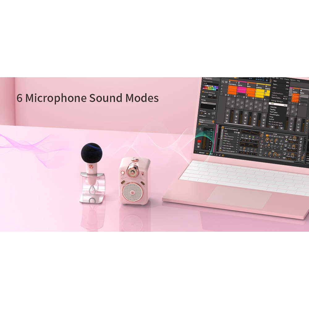 Divoom Fairy-OK Loa Bluetooth Di Động Có Micro Thay Đổi Giọng Nói Chức Năng Hát Karaoke Đài FM Thẻ TF