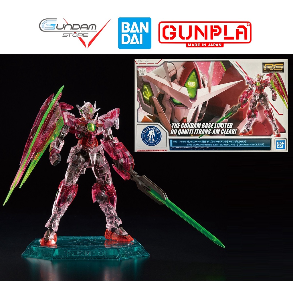Mô Hình Gundam RG QANT TRANS-AM CLEAR The Gundam Base Limited Bandai 1/144 Đồ Chơi Lắp Ráp Anime Nhật