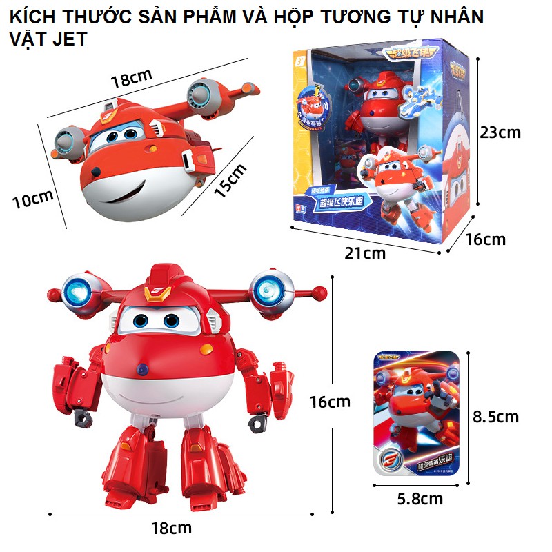 Đồ chơi đội bay siêu đẳng super wing máy bay biến thành robot Donnie siêu cấp cỡ lớn có đèn và âm thanh đồ chơi trẻ em