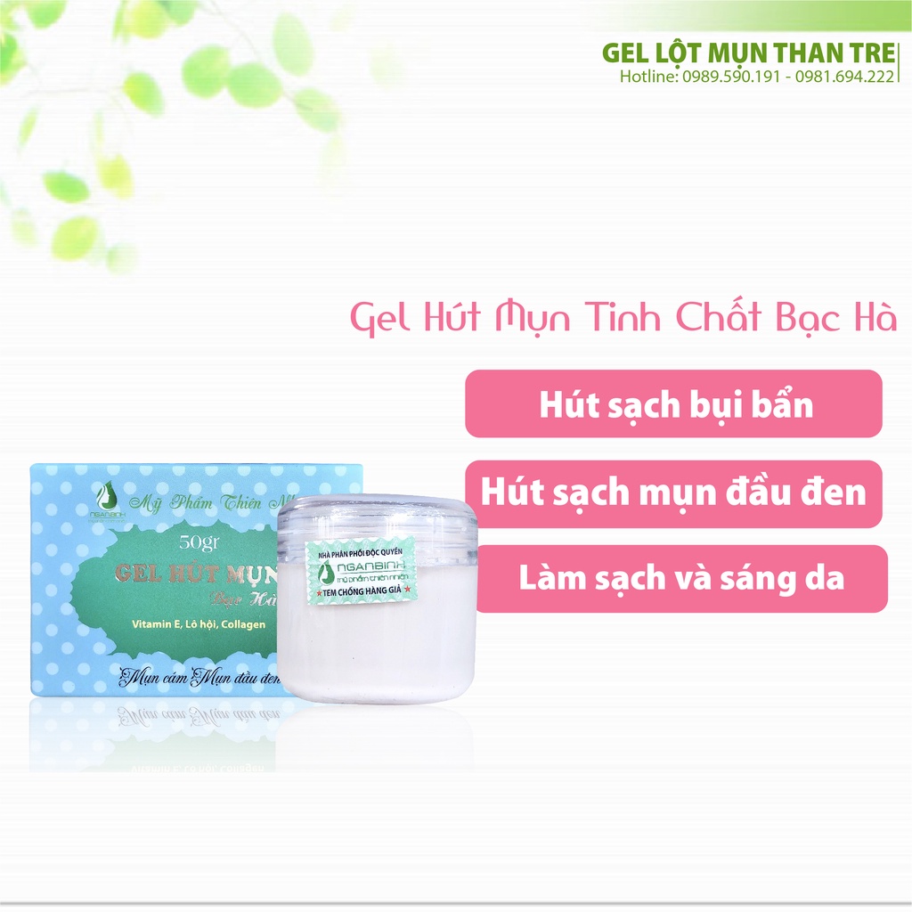 Gel Hút Mụn Bạc Hà,lột mụn cám, mụn đầu đen, da chết, lông tơ