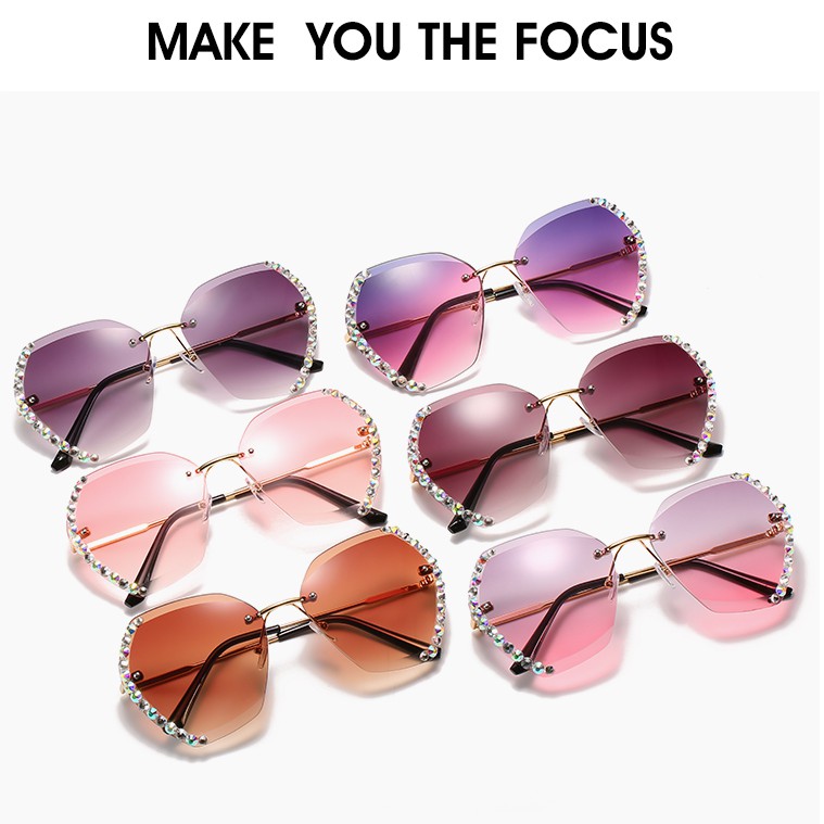 Kính Mát Nữ Đính Đá Sang Trọng Thời Trang 2020