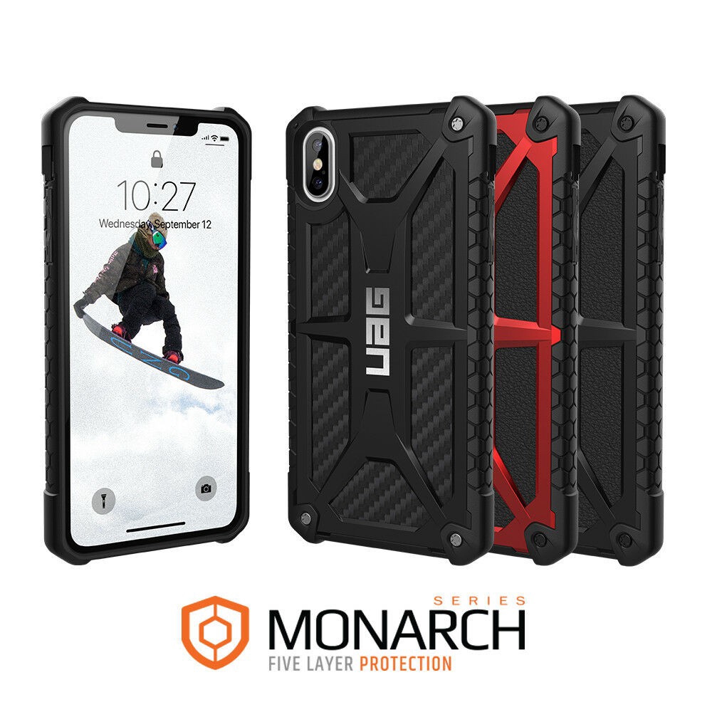 Ốp điện thoại họa tiết xe Monarch Collision ghi chữ UAG cho iPhone XR xs max x 6 6s 7 8 plus