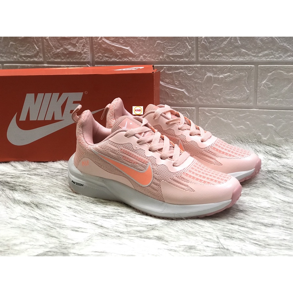 [Freeship + Tặng Kèm Tất] Giày thể thao nam Nike Zoom, Giày Nam Chạy, Đi Bộ Đế Mềm Nike Zoom cam logo cam