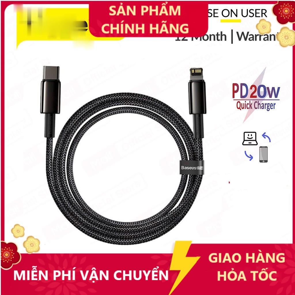 Dây cáp sạc/đồng bộ dữ liệu Baseus PD 20W/18W cổng USB C to cho IPTÁO/ Table IP11 IP12 IP13 IPX  Pro