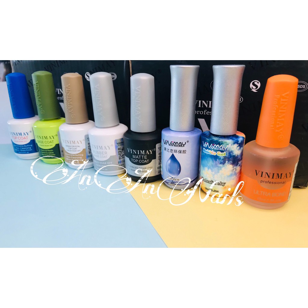 [ SỈ&amp;LẺ] Base Top Vinimay Đầy Đủ ,top coat, base,base đa năng,dụng cụ nails giá rẻ