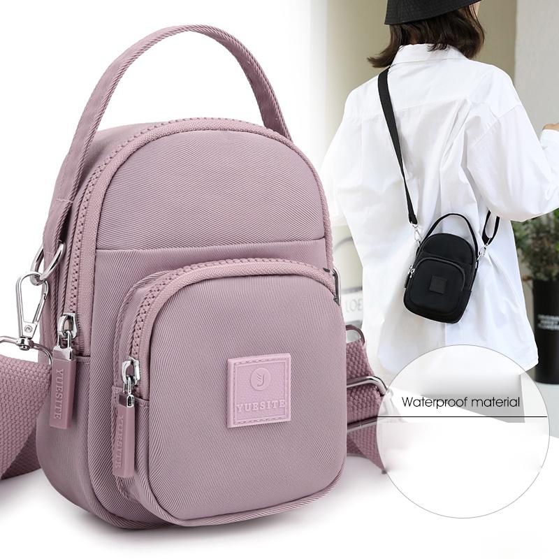 Túi Đeo Chéo Vai Vải Canvas Nylon Cỡ Nhỏ Thời Trang Cho Nữ