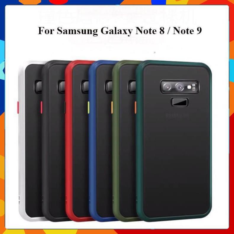 Ốp lưng trong nhám Samsung Galaxy Note 8 / Note 9 viền dẻo màu chống sốc