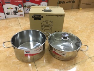Bộ nồi xửng inox Sunhouse SSP24A