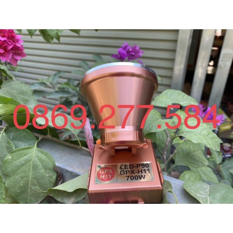 Đèn pin đội đầu siêu sáng đèn đeo đầu GPX H11 700w sáng hơn nhỏ gọn hơn chóa 9cm