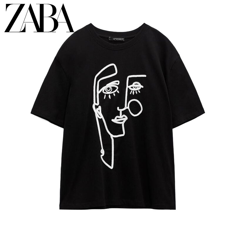 Zara Áo Thun Ngắn Tay Cổ Tròn Thời Trang Dành Cho Nữ 0085881