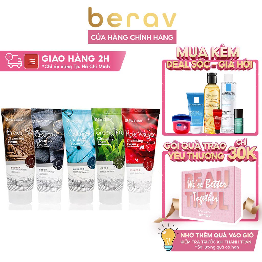 Sữa Rửa Mặt Làm Sạch & Cấp Ẩm 3W Clinic 100ml