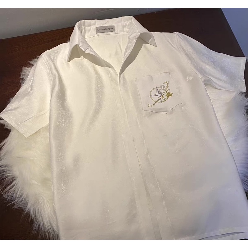 Áo sơ mi/blouse phối JK blingbling hãng Loveless Hourglass