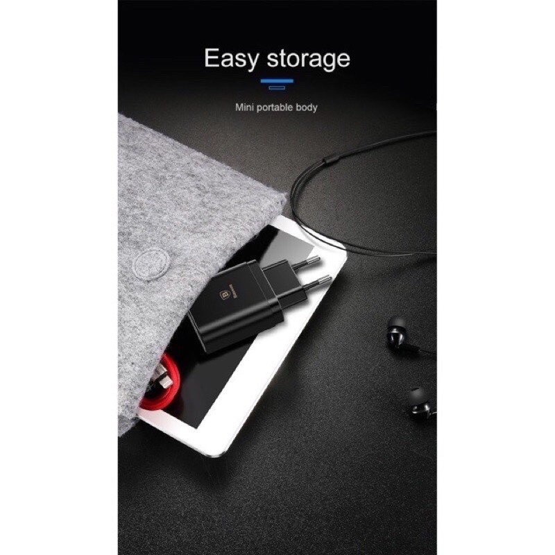 ✅Giảm giá ✅Cốc sạc-Củ Sạc nhanh BASEUS 3 cổng USB 5V 3.4A  sạc cùng lúc 3 thiết bị phù hợp tất cả dòng máy