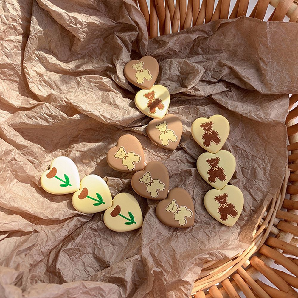 Kẹp Tóc Acrylic Hình Trái Tim Phong Cách Hàn Quốc Thời Trang Cho Nữ