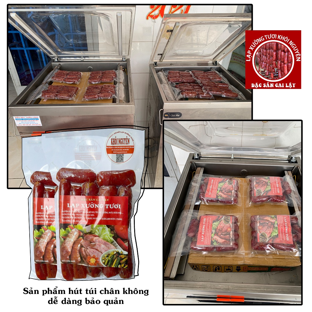 Lạp xưởng, lạp xưởng mai quế lộ, tôm sấy khô siêu nạc 500gr