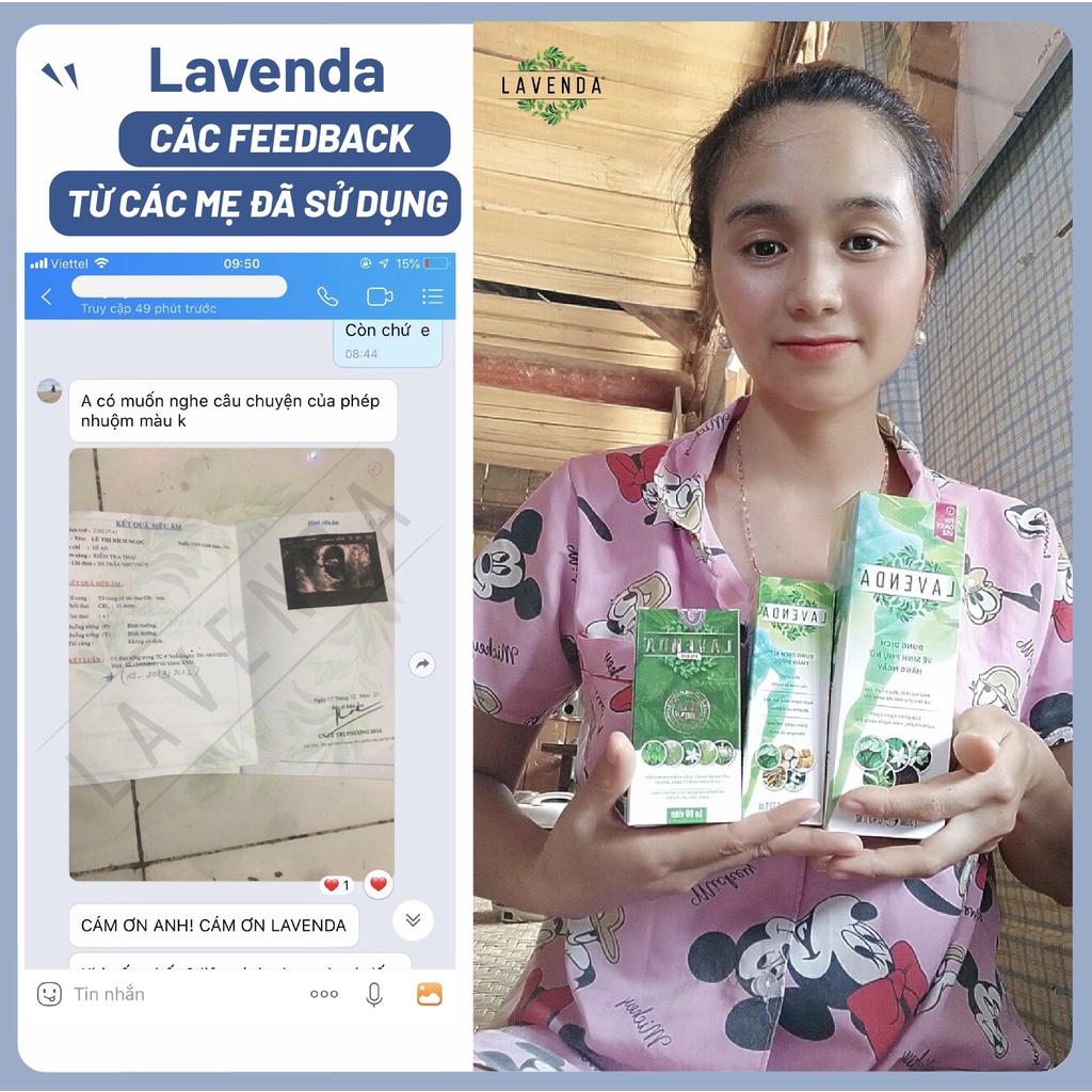 Dung dịch vệ sinh phụ nữ thảo dược LAVENDA giúp đánh bay khí hư, huyết trắng, nấm ngứa, khử mùi hôi 275ml