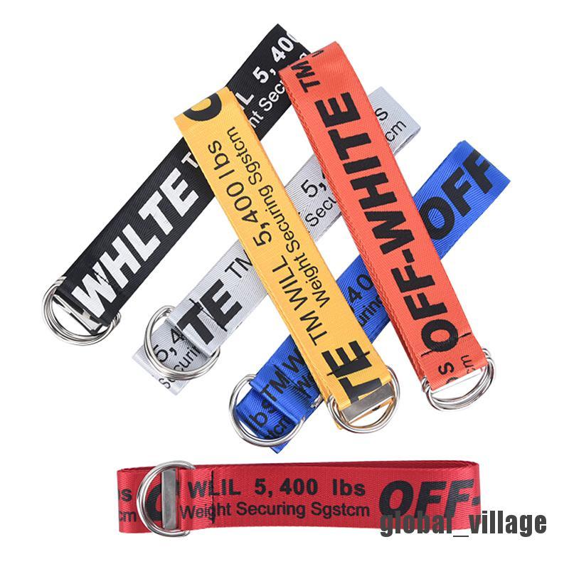 OFF-WHITE Thắt Lưng Vải Canvas Có Thêu Chữ Thời Trang Phong Cách Cho Nữ