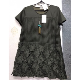 Đầm xanh rêu Xuất nhật Vnxk