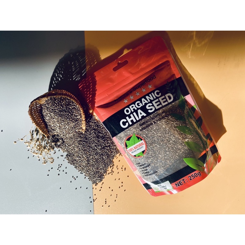 Chia hữu cơ- nhập khẩu chính ngạch- túi 250g