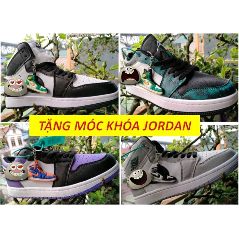 [HOT TREND] JORDAN 1 JD1 FULL MÀU XANH NGỌC TÍM ĐỎ ĐEN CAM HÀNG ĐẾ KHÂU CAO CẤP