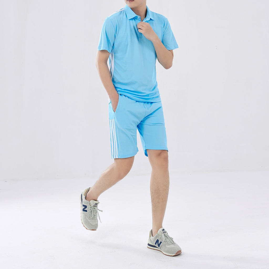 Bộ Thể Thao Nam Polo Cổ Bẻ Cotton Spandex Form Trẻ Trung 5 Màu - ROUGH
