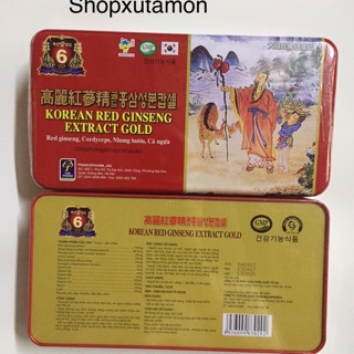 Viên bổ Korean red ginseng gold Giúp bồi bổ cơ thể, ăn ngủ ngon, cho người suy nhược cơ thể ăn ngủ ngon
