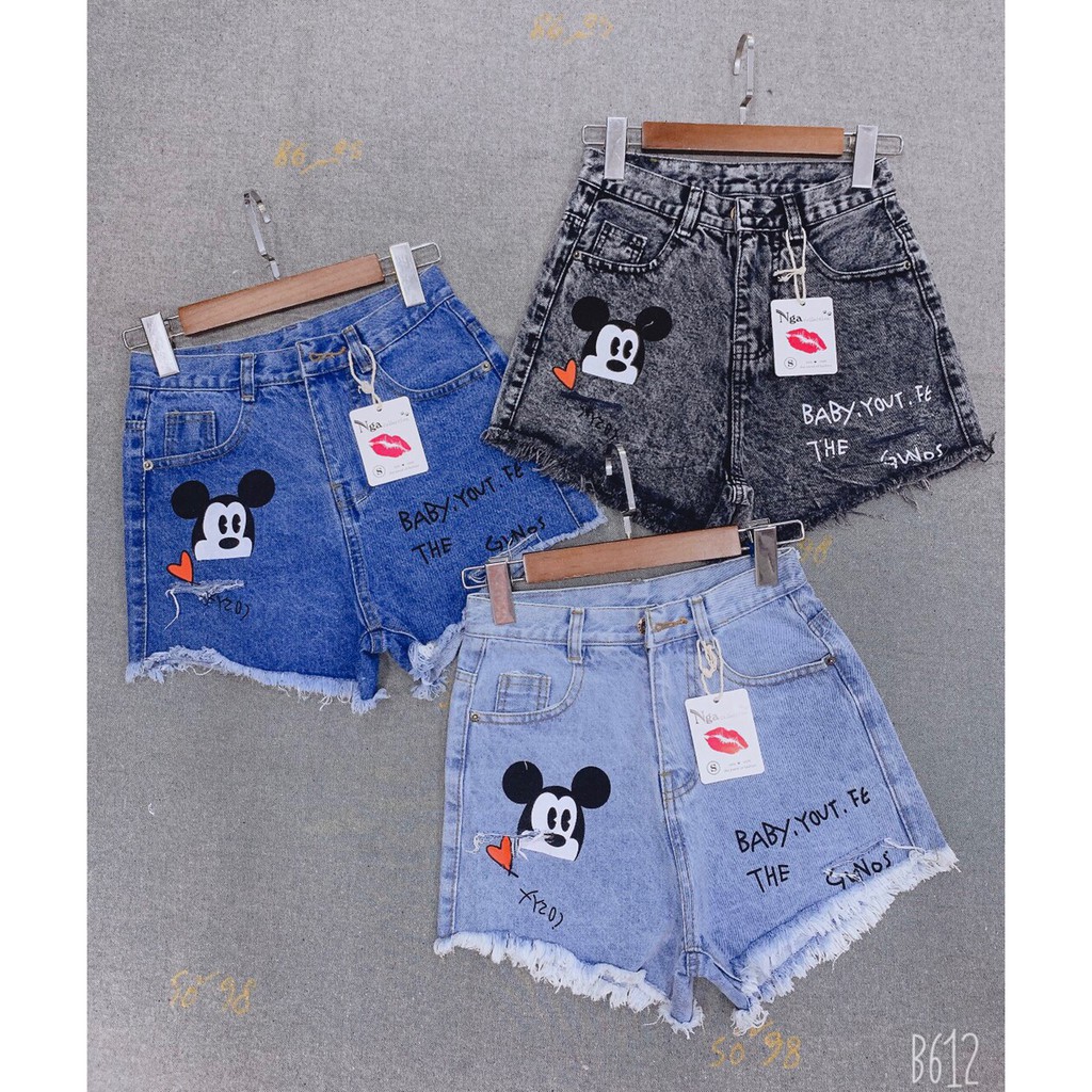 Short jean in chuột baby cực xinh dễ thương