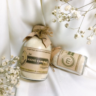 Tẩy tế bào chết bột màng cám gạo MỘC - dùng rửa mặt thay sữa rửa mặt buổi sáng, giúp kiềm dầu, sáng da chai 200ml