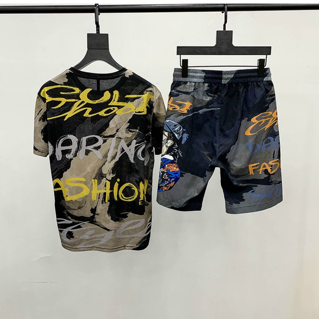 Đồ bộ nam nữ chất vải thun lạnh co giãn 4 chiều in chuyển nhiệt loang đẹp phong cách thời trang unisex (hinhnguoi)