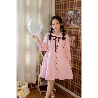 Đầm babydoll phối nơ ngực - mia dress - carrot farm