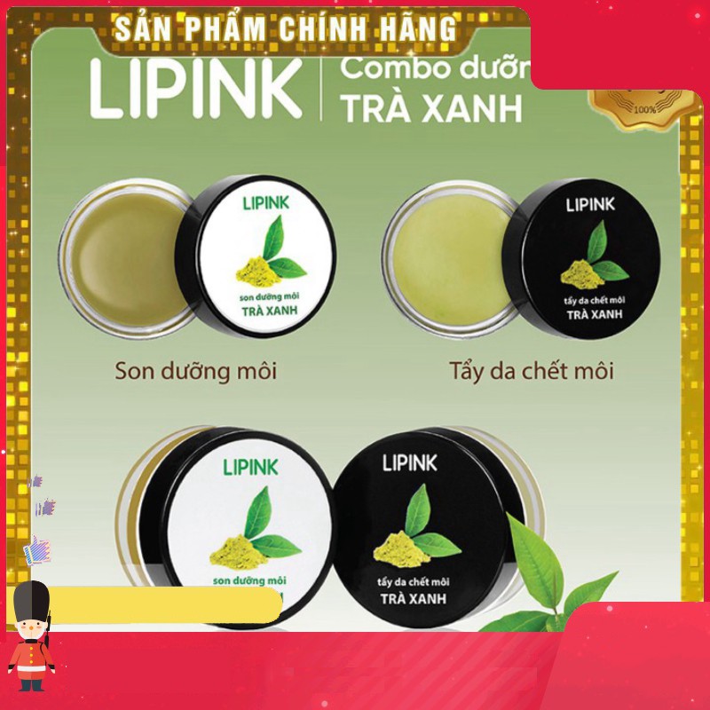 Combo son dưỡng môi LIPINK Trà Xanh - Son dưỡng môi MỀM MỊN - CĂNG HỒNG tự nhiên dưỡng môi căng mịn