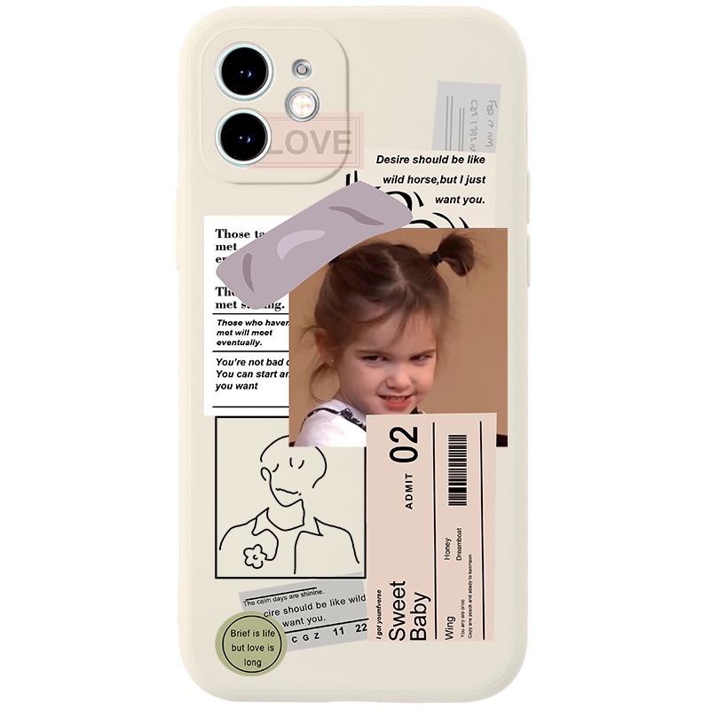 Ốp lưng JURSUE viền vuông cặp đôi dễ thương đẹp cho iPhone 13 12 11 Pro Max SE 2020 X XR XS ip 8 7 6 6S Plus kute XY1318