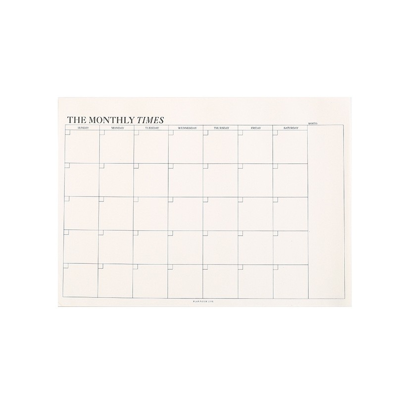 note pad B the weekly monthly times ghi chú lịch theo tuần, tháng plan bullet journal schedule planning memo pad
