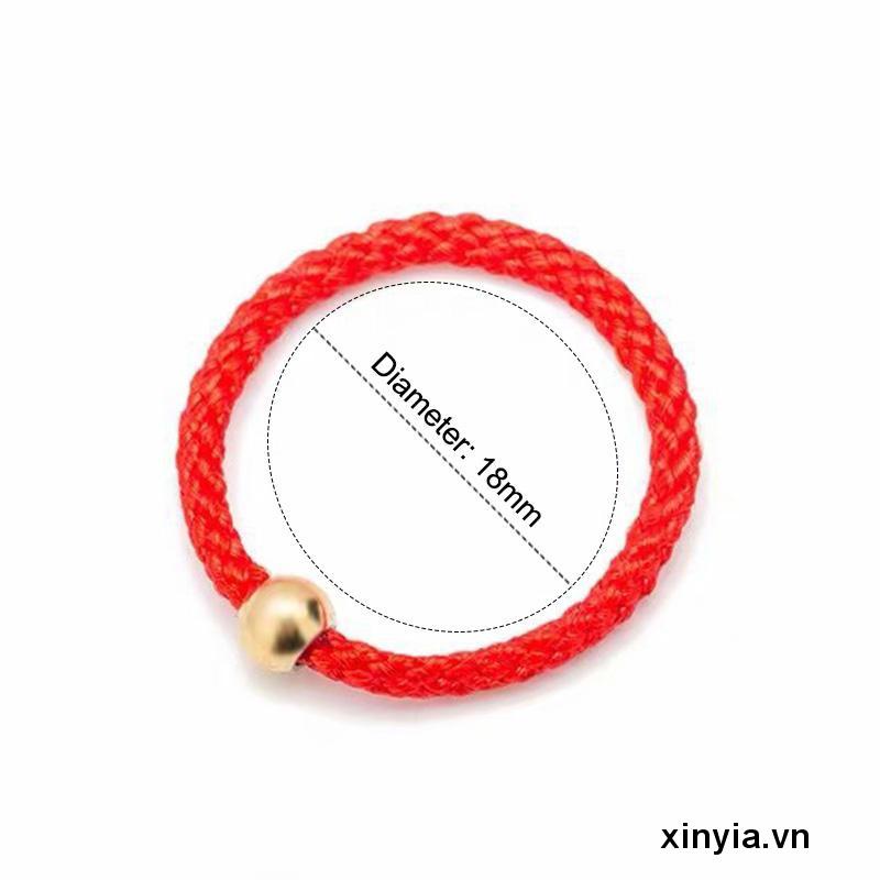 Nhẫn Bện Dây Đính Hạt Vàng Nhỏ Màu Đen Dành Cho Cặp Đôi Bạn Gái