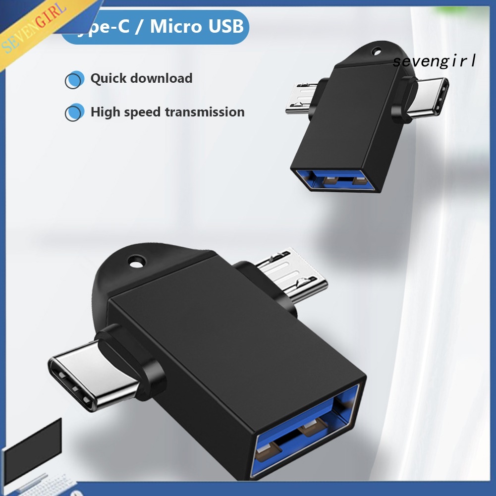 Set 2 Đầu Chuyển Đổi Từ Usb 3.0 Sang Type-C Micro Usb