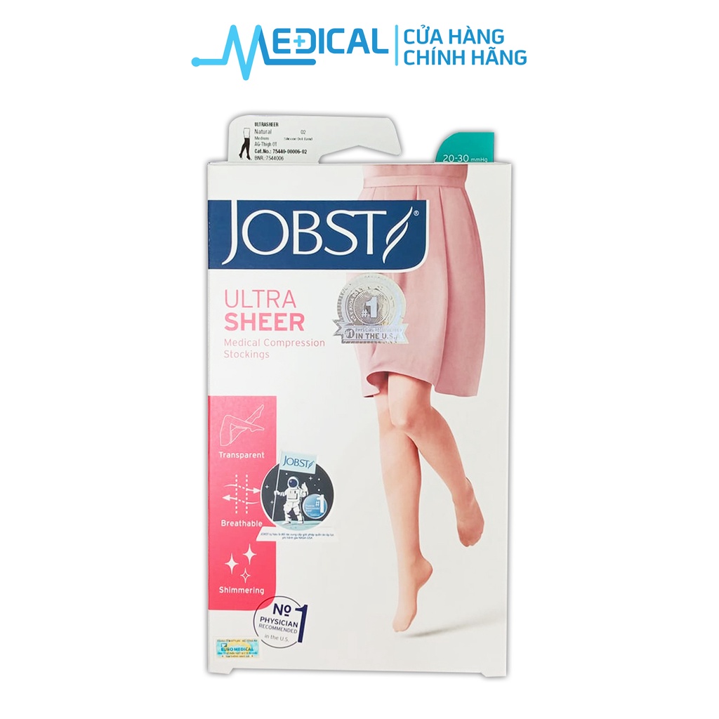 Vớ đùi y khoa hở ngón JOBST Ultrasheer siêu mỏng hỗ trợ giãn tĩnh mạch chân - MEDICAL