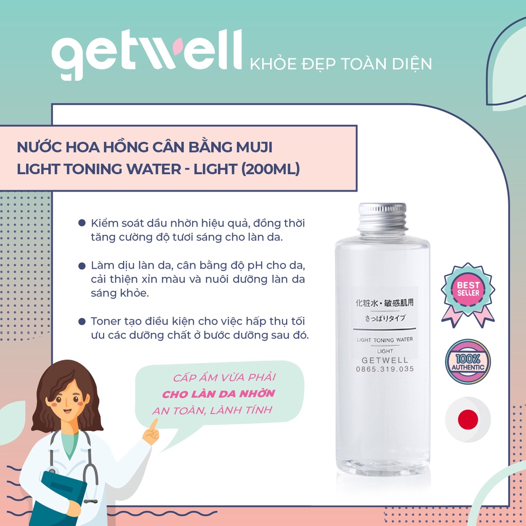 Nước hoa hồng Muji Light Toning Water 200ml | BigBuy360 - bigbuy360.vn