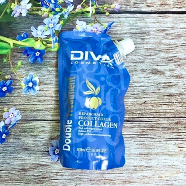 XẢ KHO Ủ HẤP PHỦ LỤA - PHỤC HỒI HƯ TỔN - DIVA COLLAGEN 500ML